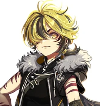 雷や光の魔法を扱う剣士シンのキャラクターイラスト