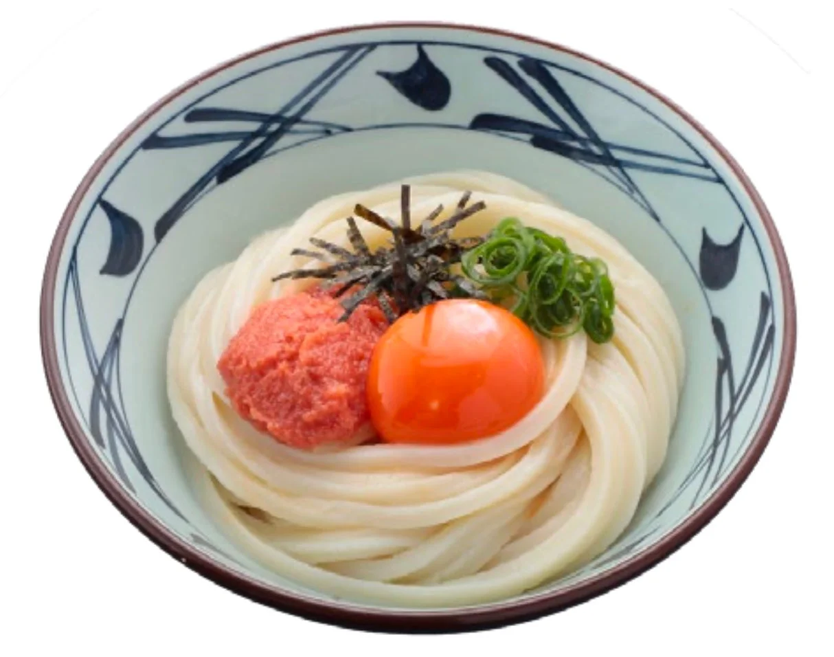 丸亀製麺の定番商品『明太釜玉うどん』