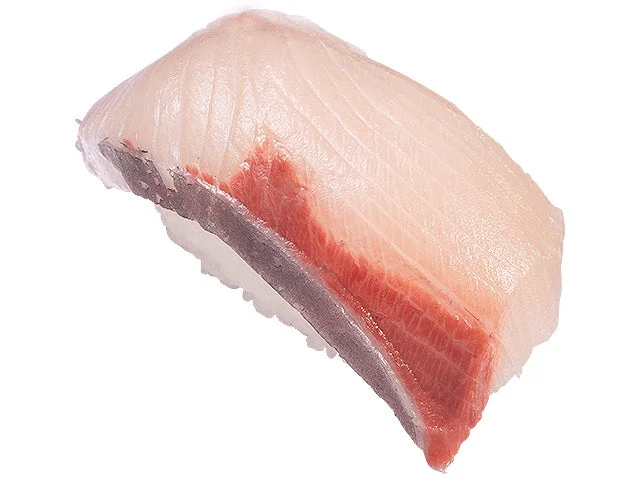 一貫110円で提供される国産活〆寒ぶりの握り寿司。