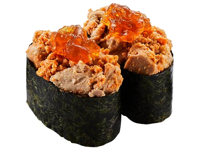 ポン酢ジュレが乗ったあん肝軍艦。