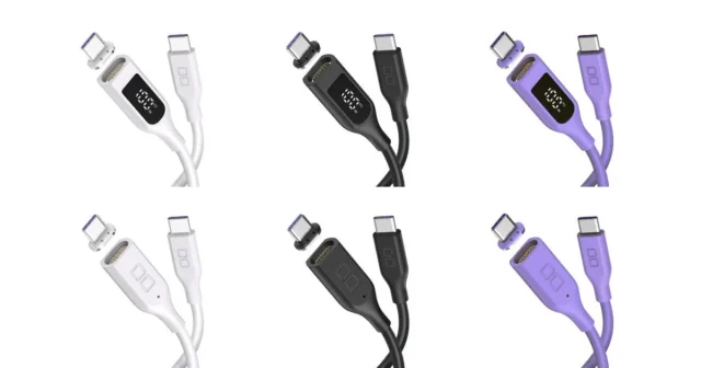 マグネットで簡単着脱できるディスプレイ無しシリコンケーブル