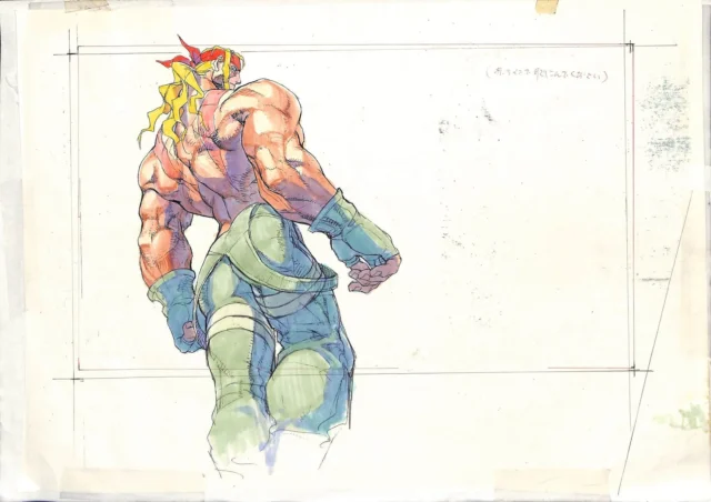 ストリートファイターシリーズのブランカの手描きラフスケッチ