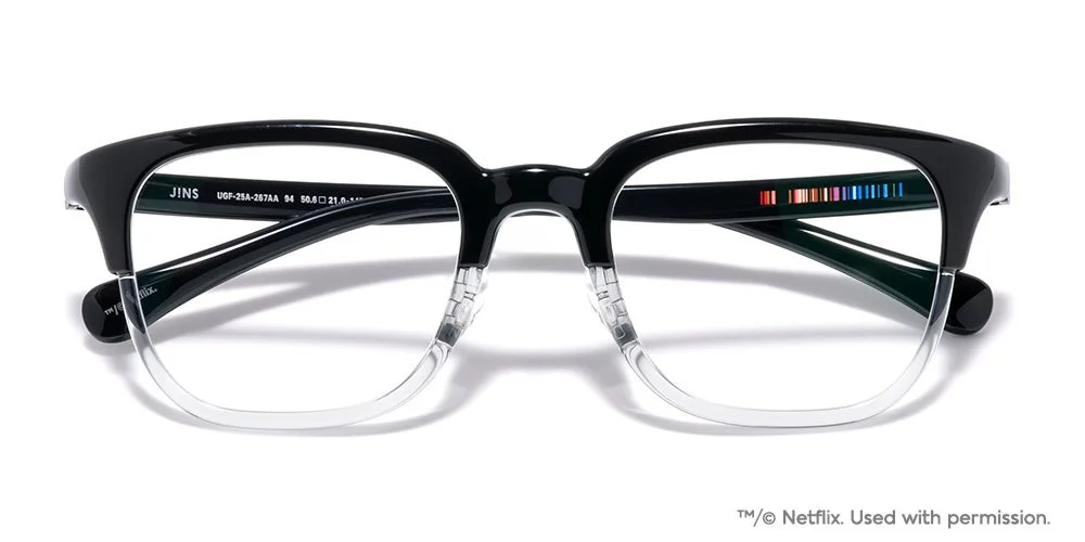 JINS HOME × Netflixコラボ Human Dramaモデルのツートンメガネ
