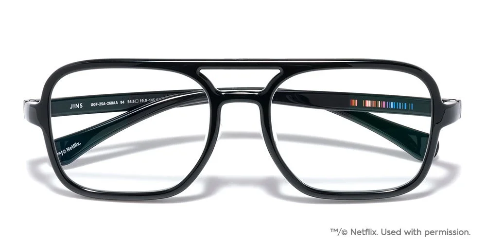 JINS HOME × Netflixコラボ Suspenseモデルのダブルブリッジメガネ