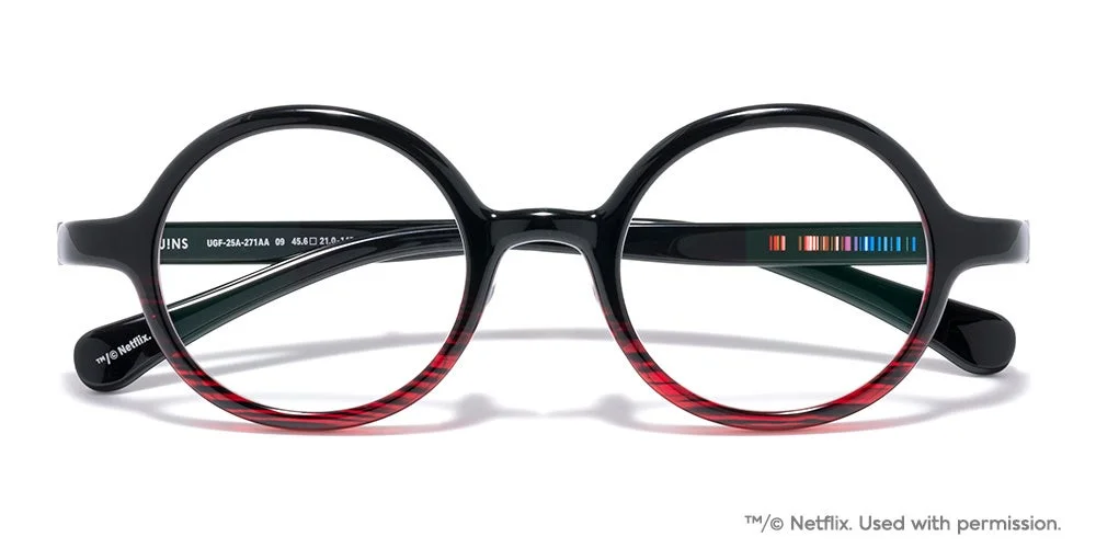 JINS HOME × Netflixコラボ Comedyモデルのユーモラスな丸メガネ