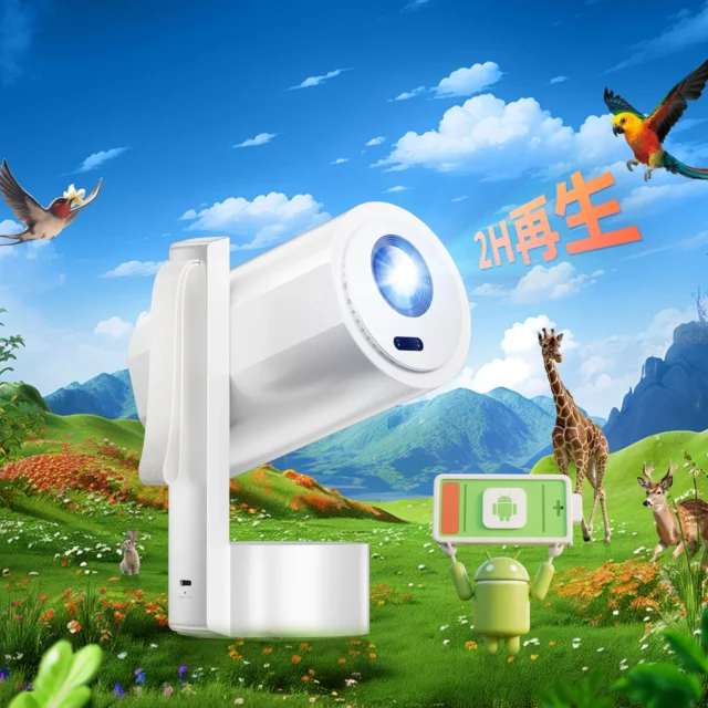 バッテリー内蔵・電源不要プロジェクターの使用イメージ