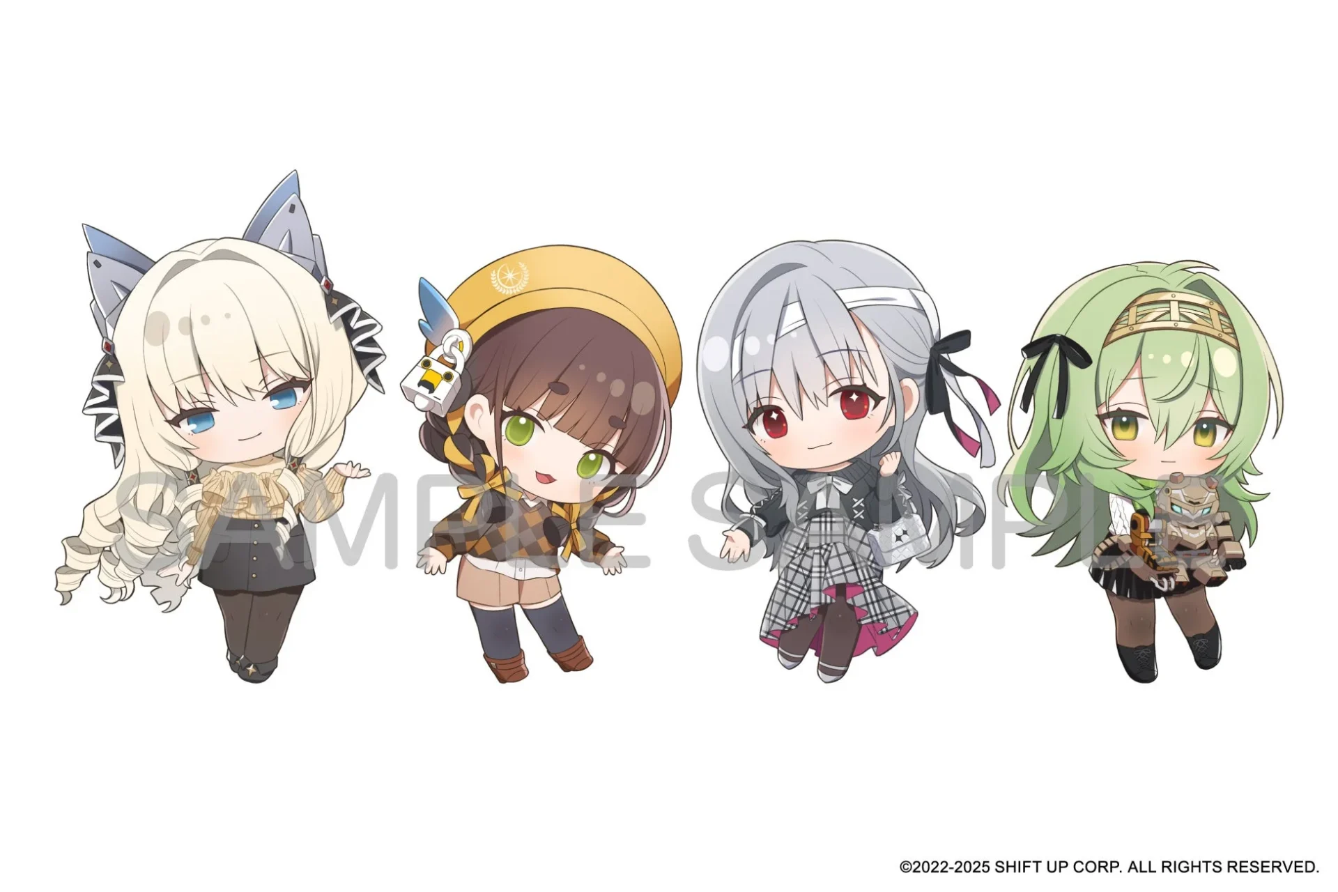 ウィンターシーズンのデフォルメ衣装をまとったニケたち