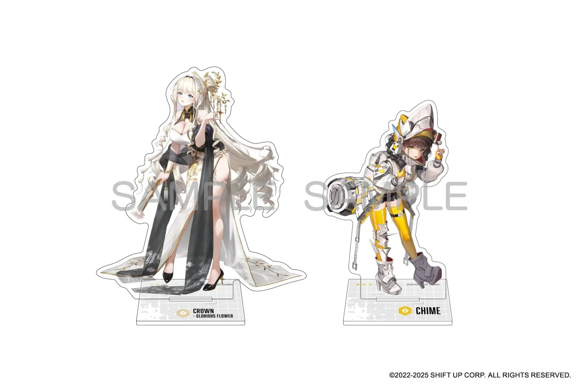 先行販売されるクラウンとチャイムのアクリルスタンド