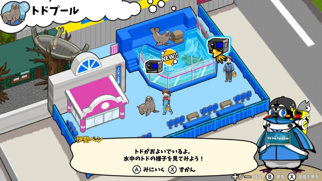 ゲーム内のトドプールエリアの様子