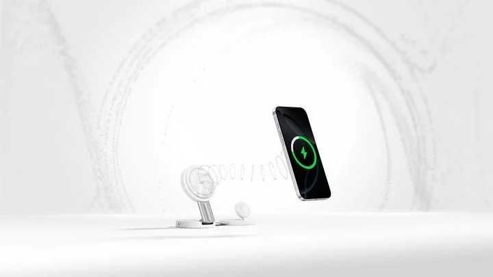 EcoFlow RAPID Magシリーズによるワイヤレス充電の様子