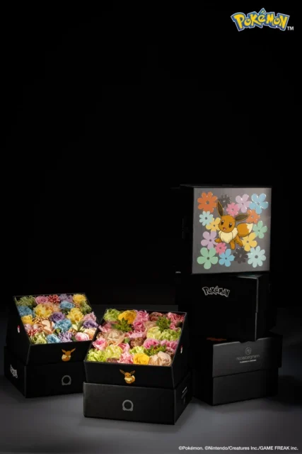 イーブイデザインのニコライバーグマンポケモンコラボフラワーボックス