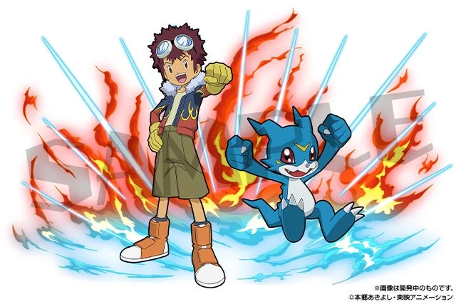 パズドラとデジモンコラボに登場する本宮大輔とブイモン