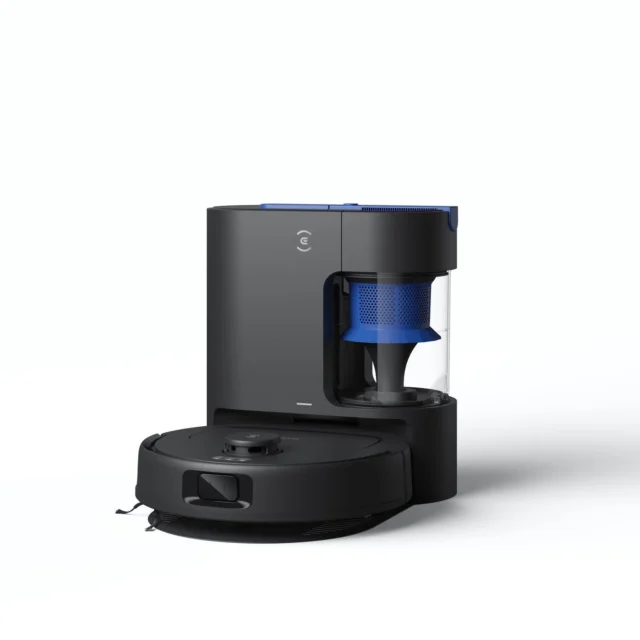 エコバックス DEEBOT N30 PLUSの製品写真。自動集塵ステーション付きロボット掃除機。
