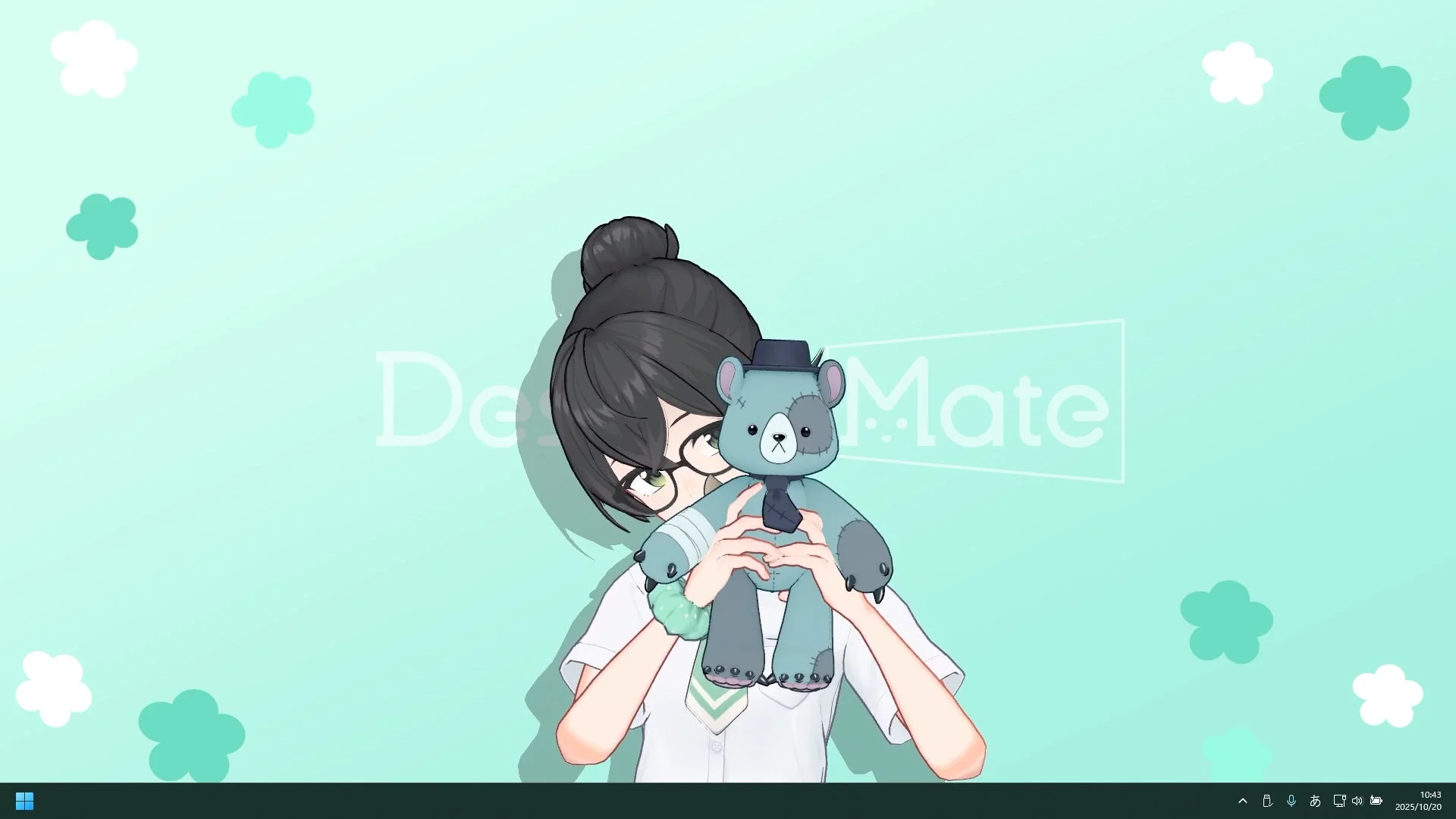 Desktop Mate 花隈千冬 夏服がラークパッチを抱える様子