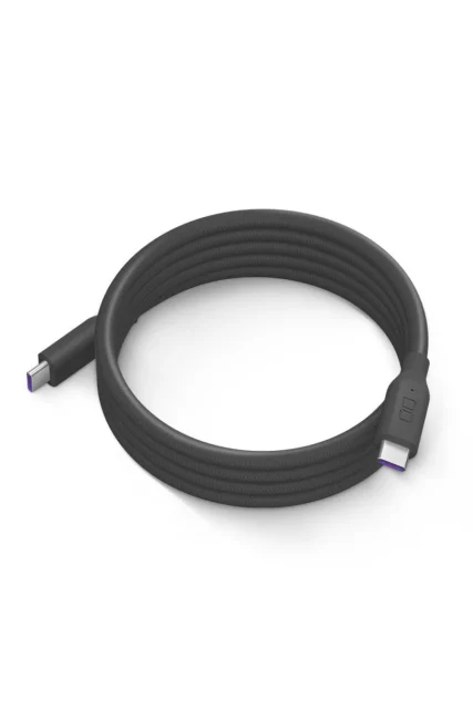 透明シリコン被膜採用のスパイラルケーブル「クリアカラーCtoC 1m」