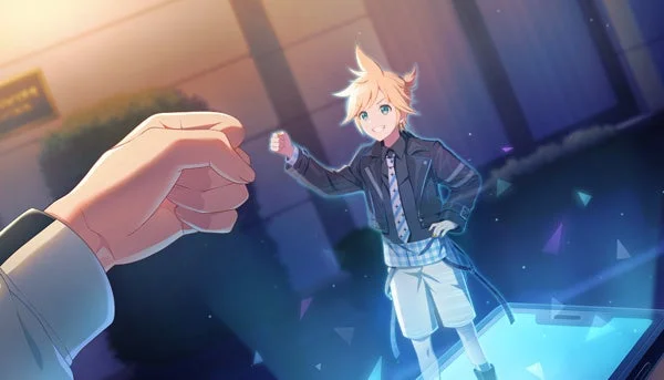 イベント報酬★3「[笑顔のエールを] 鏡音レン」特訓前のイラスト