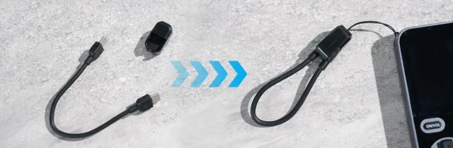 かわいいデザインと実用性を両立した付属のUSBケーブル