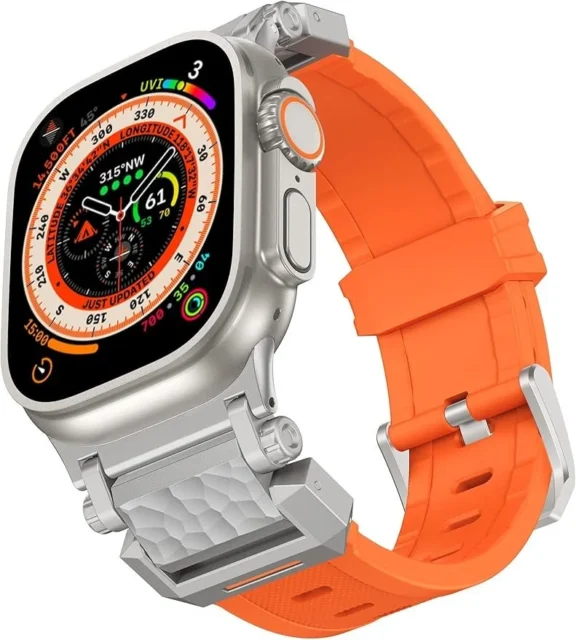 Apple Watch UltraとタフなTPU+チタンバンド