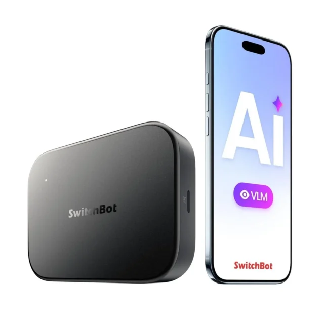 SwitchBot AIハブとVLM表示のスマートフォン