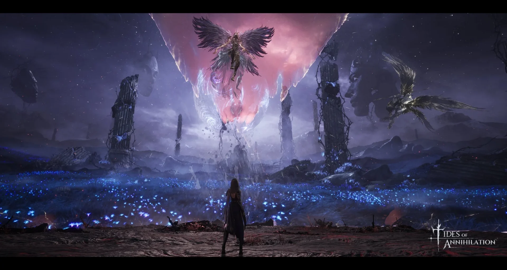 鏡像空間を操るボス『ティロノエ』と対峙する主人公