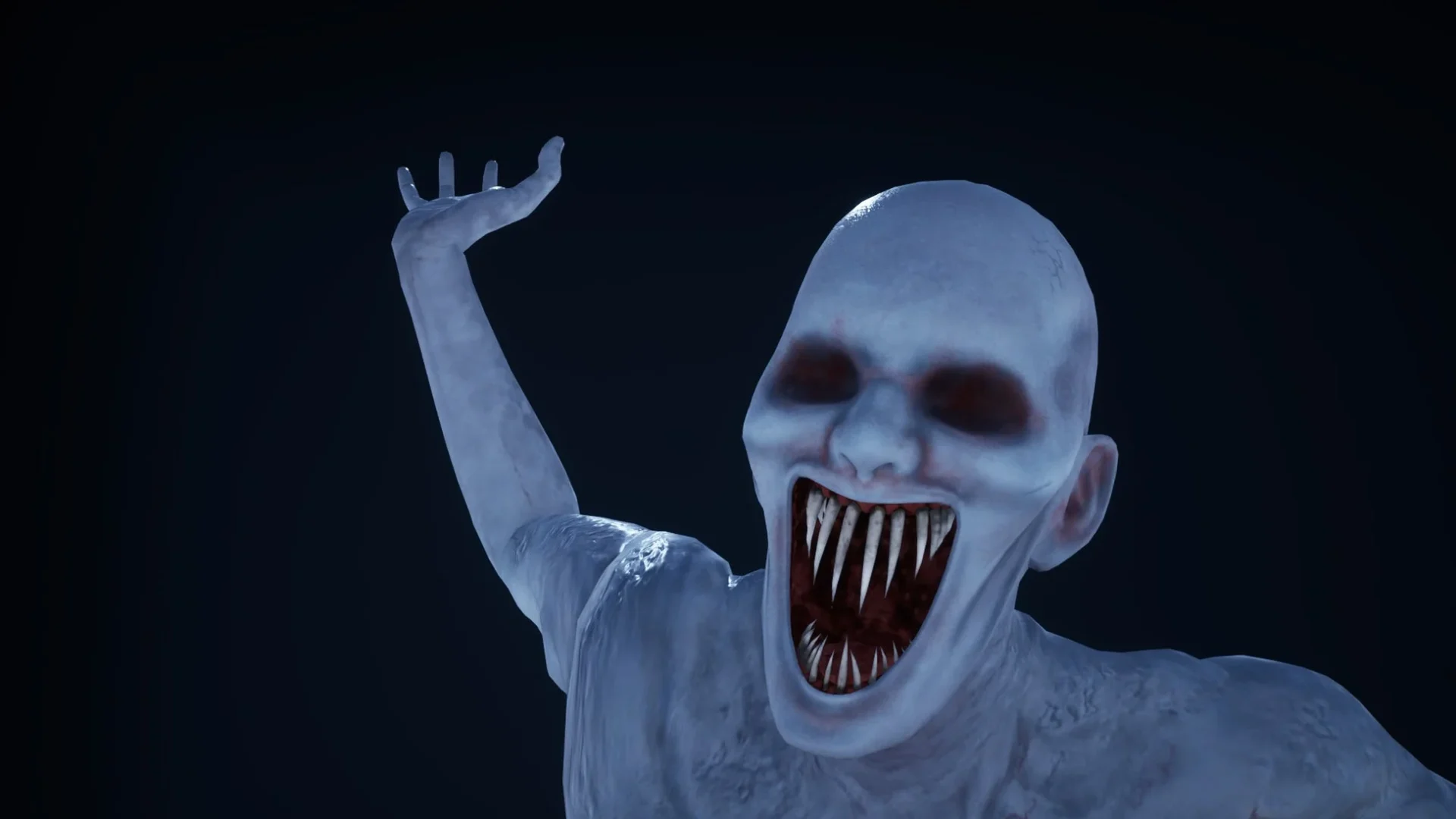 ゲームに登場する怪異『ストレンジャー』のビジュアル