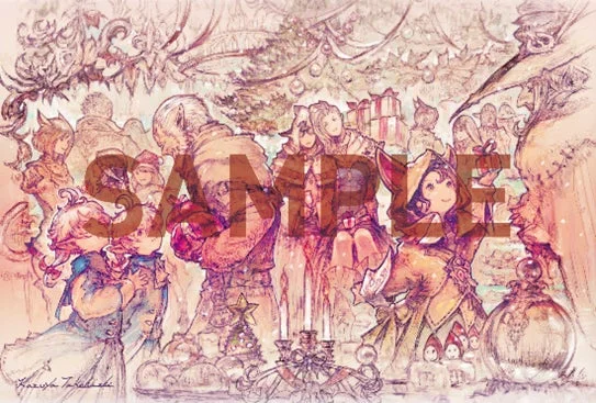 オープン記念でプレゼントされるファイナルファンタジーXIVデザインのポストカード