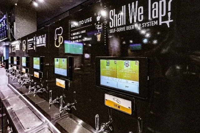 EXBAR TOKYO plus AKIHABARAのビアタップと使い方ディスプレイ