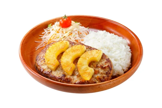 ドンキー満喫セットのパインハンバーグディッシュ