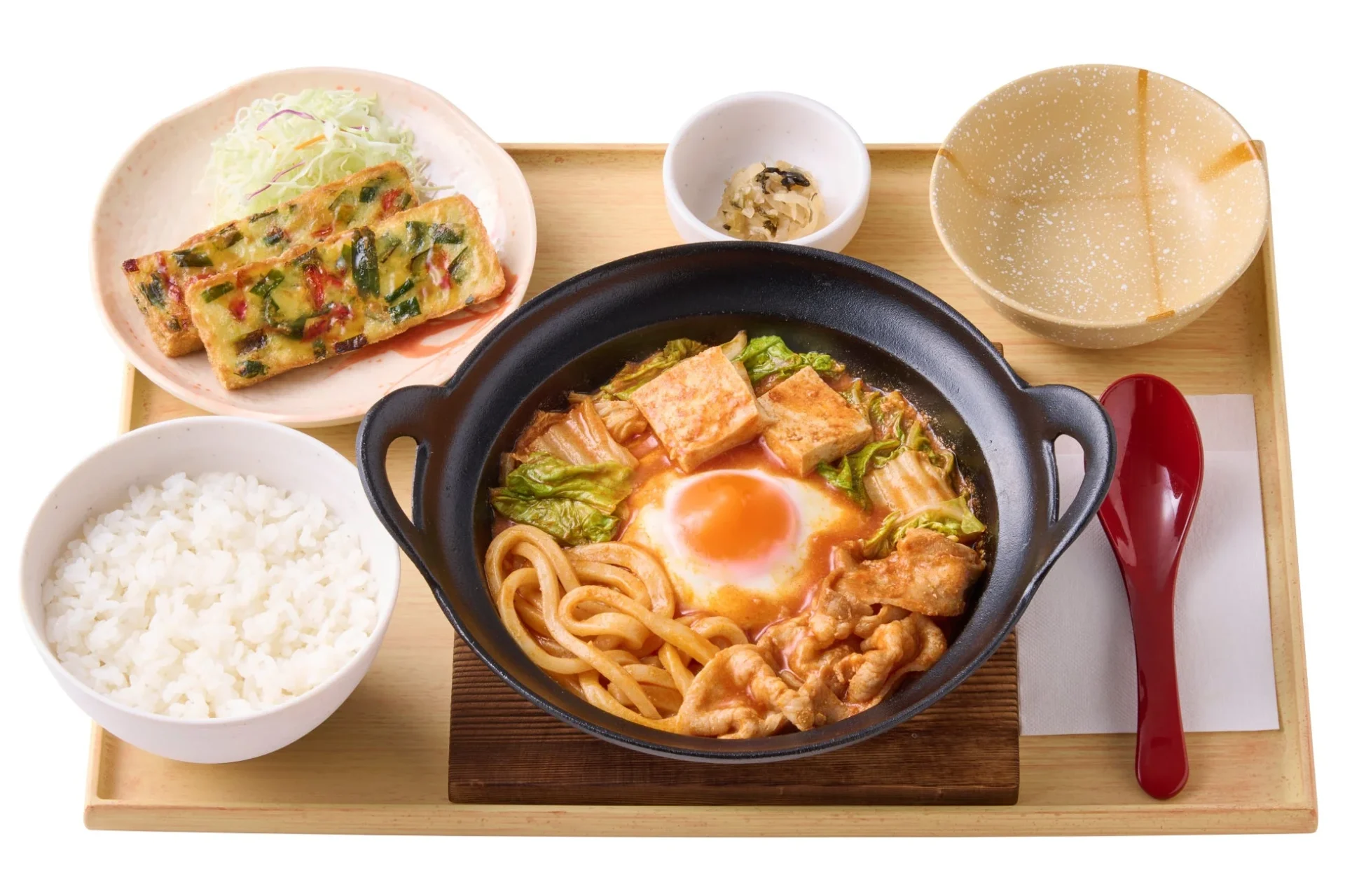 やよい軒のニラチヂミ付チゲ定食