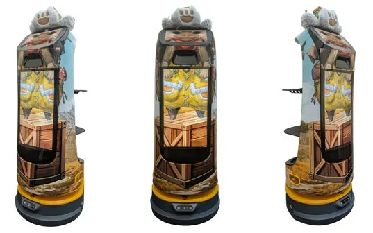 モンハン酒場に導入されるオトモアイルー姿の配膳ロボットKettyBot