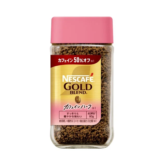ネスカフェ ゴールドブレンド カフェインハーフ 80g 商品パッケージ