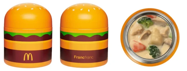 ビッグマックモチーフのスープジャーと中身のシチュー