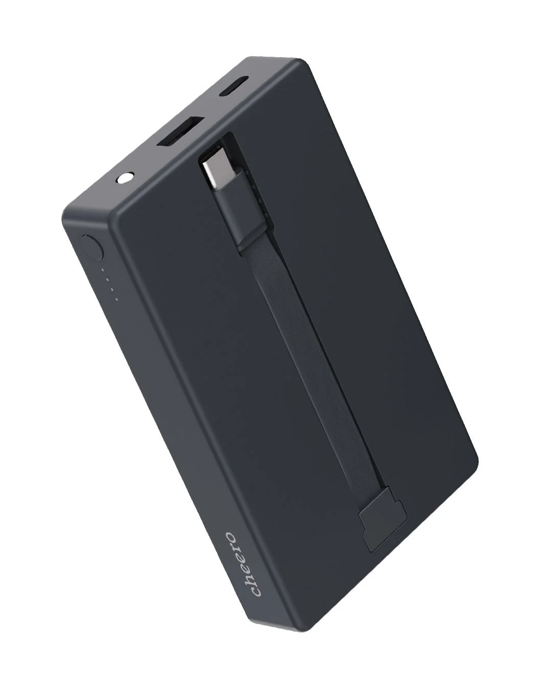 cheero Solido 10000mAh（ブラック）斜めからの外観
