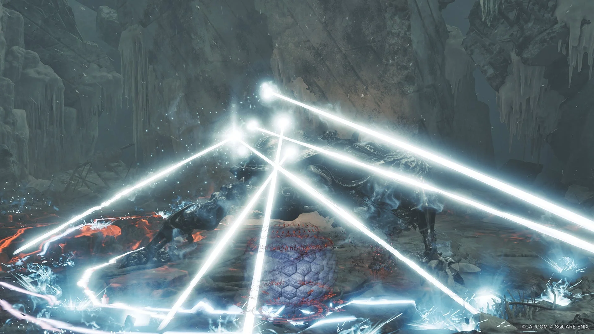 モンスターハンターワイルズ オメガ・プラネテスでの戦闘シーン