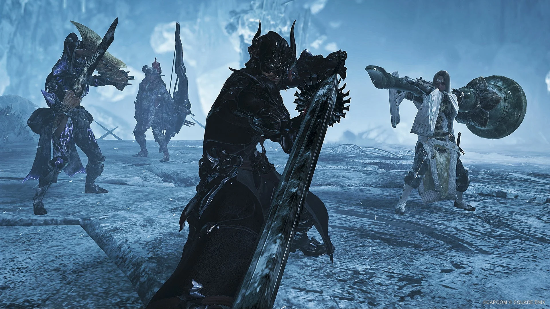 モンスターハンターワイルズ マルチプレイのゲーム画面