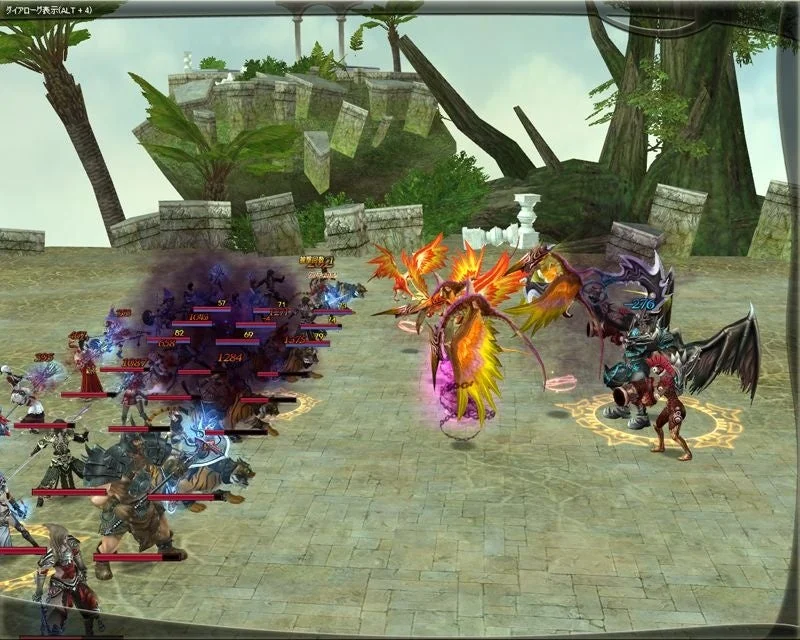 アトランティカのターン制バトルシステムによる大規模戦闘シーン