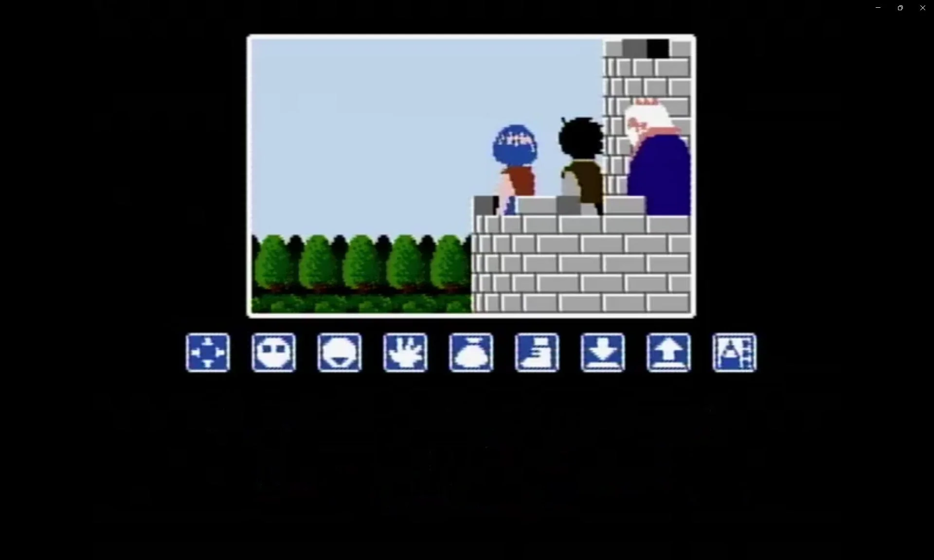 ファミリーコンピュータ版『リップルアイランド』の塔とキャラクターたち