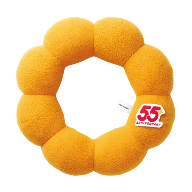 55周年オリジナルワッペン付きポン・デ・リング型ぬいぐるみ