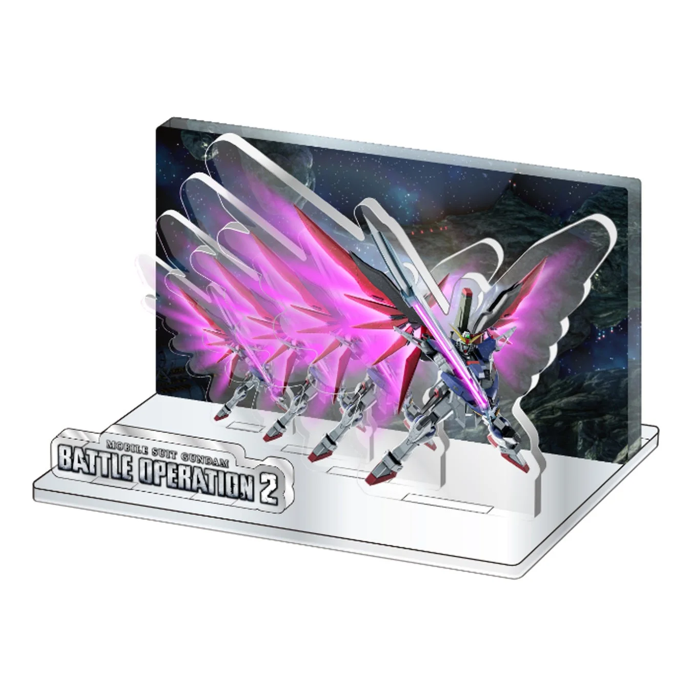 デスティニーガンダムの立体アクリルスタンド賞品イメージ