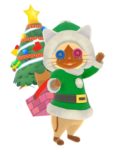 新イベント報酬「悠久の贈り物」衣装をまとったアイルー