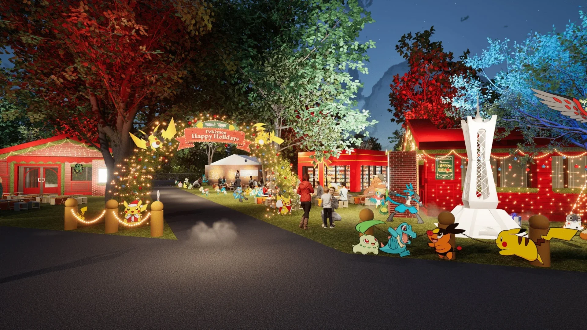 横浜赤レンガ倉庫で開催される『Pokémon Happy Holidays』イベント全体のイメージ