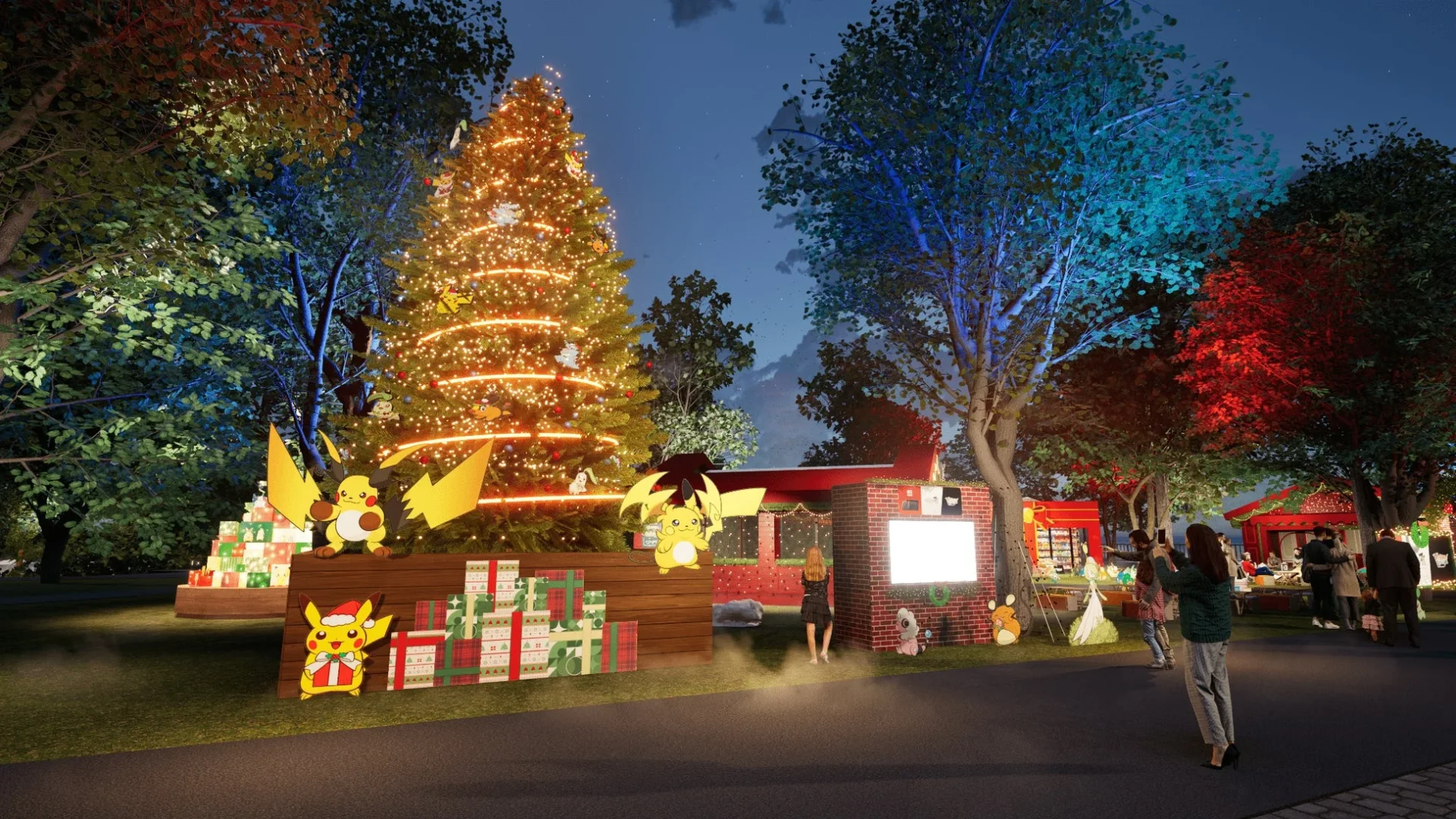 でんきタイプのポケモンたちが彩る「ピカピカ“ほうでん”ツリー」