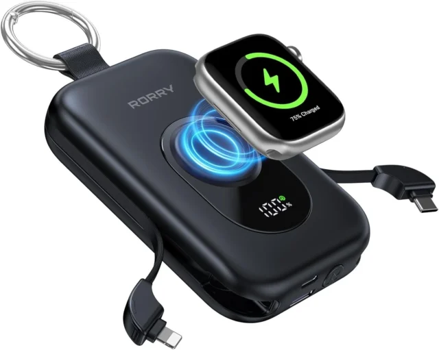 20000mAhの大容量でApple Watch充電も可能なRORRY D2-20000モバイルバッテリー