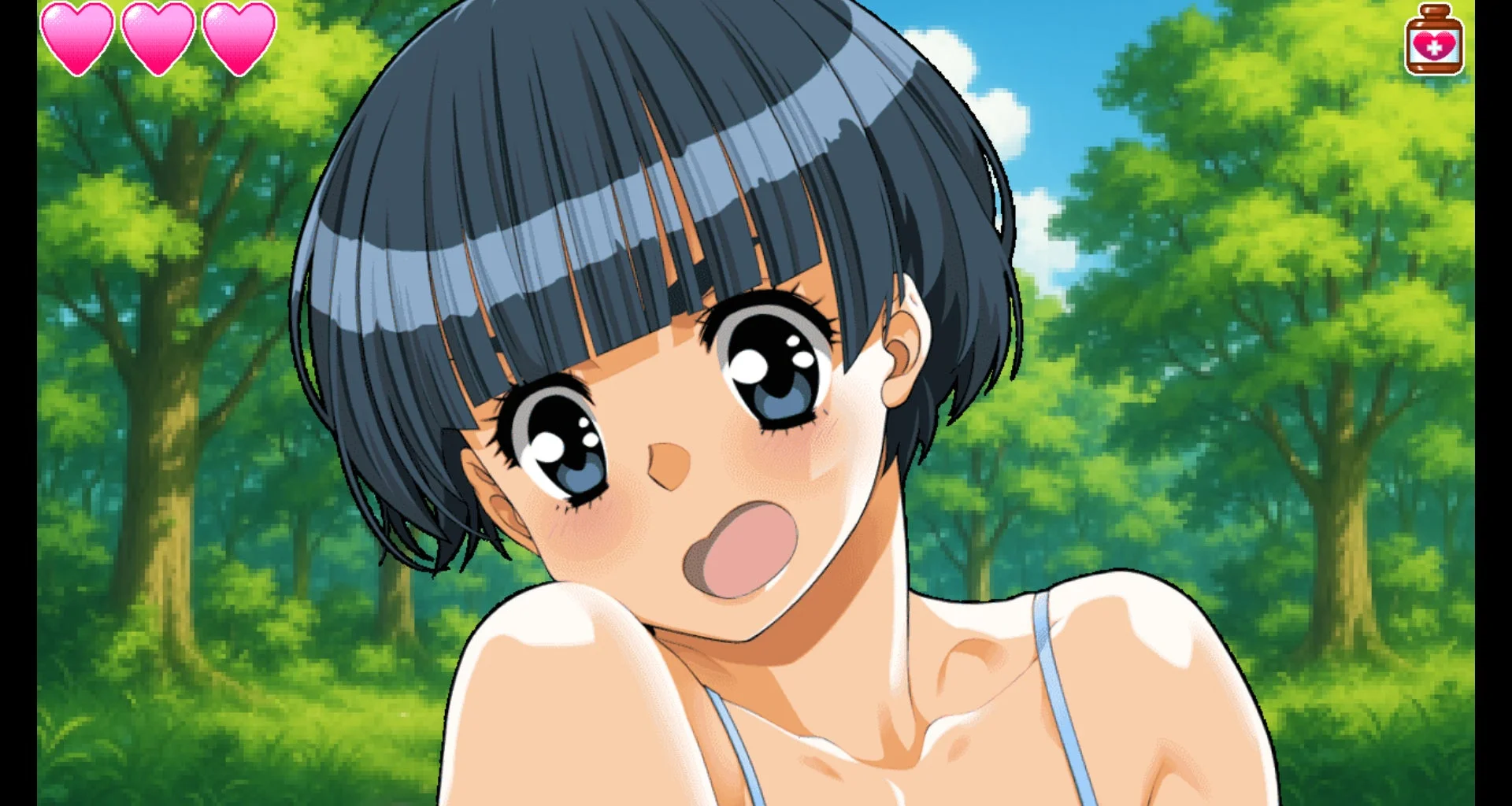 ゲームパートでの野球拳対決画面