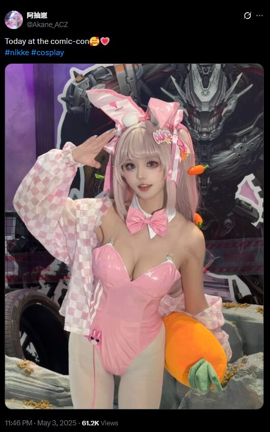 キュートすぎるアリスバニー！　阿抽崽、『勝利の女神：NIKKE』アリスのバニーガール衣装で魅惑的なポーズを披露