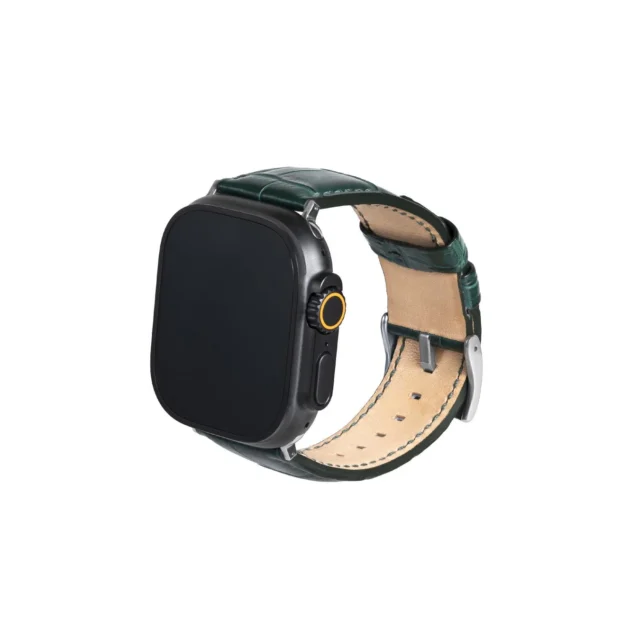 HAGANクロコダイルレザーApple Watchバンド(グリーン)