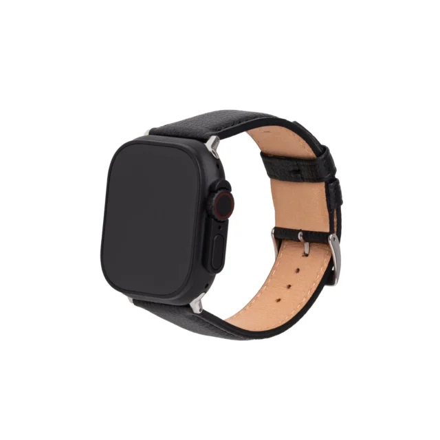 HAGAN CRUMBSレザーApple Watchバンド(ブラック)別角度