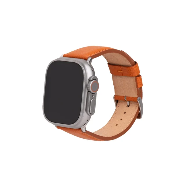 HAGAN CRUMBSレザーApple Watchバンド(オレンジ)