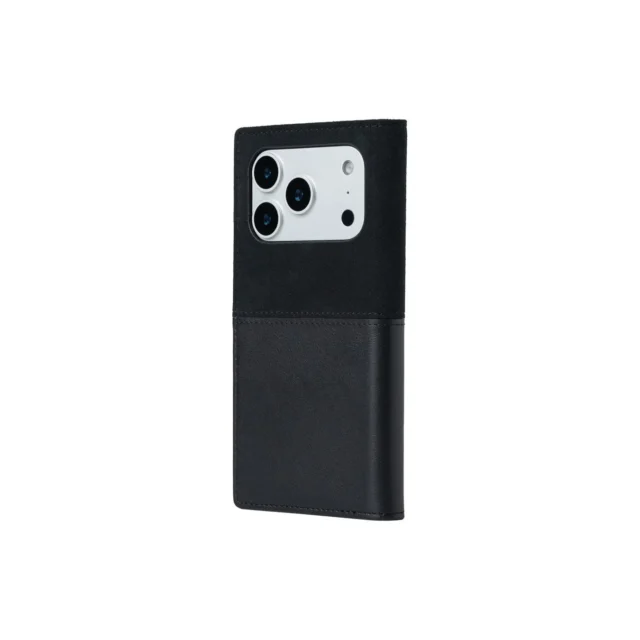 HAGANマストロットスムースレザー/アルカンターラiPhone 17 Proフリップケース背面