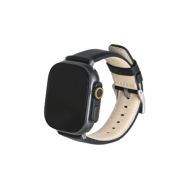 HAGANマストロットスムースレザーApple Watchバンド(ブラック)